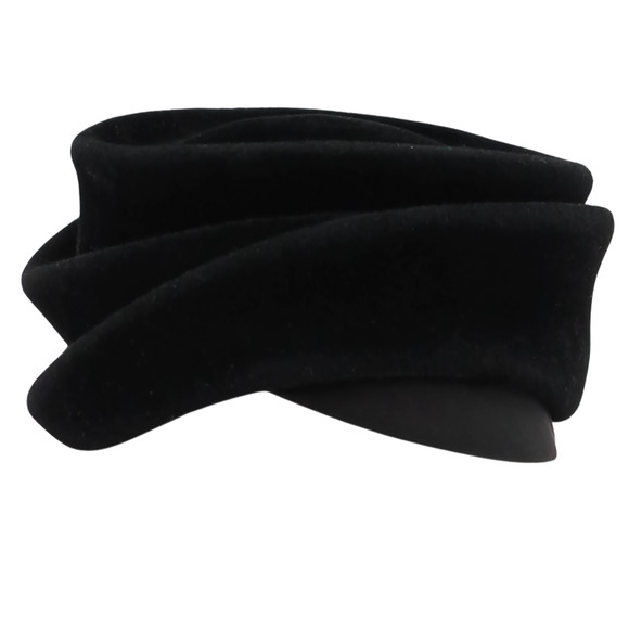 \hanson Body Women’s Faux Fur Black Fluffy Headdress Pill Hat Made in France - Picture 7 of 14